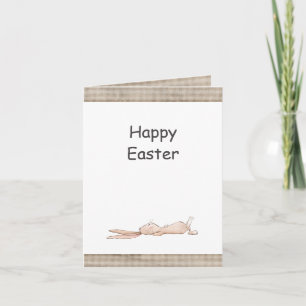Frohe Ostern Chill Bunny Kaninchen Gingham Ostern  Karte