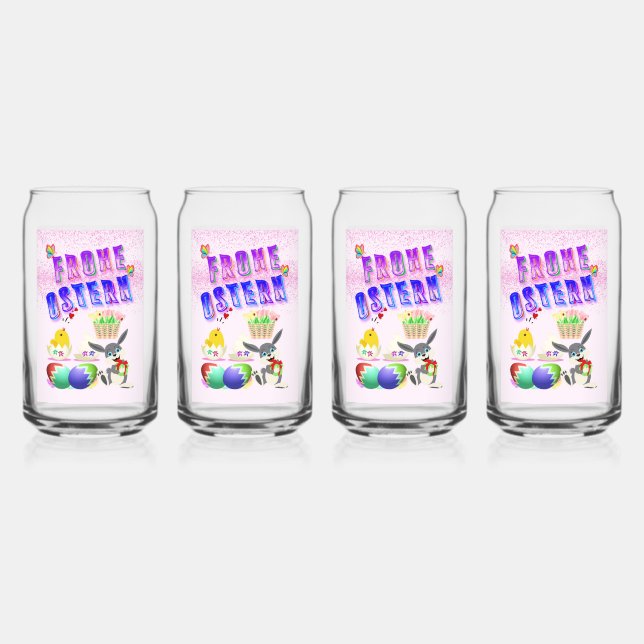 Frohe Ostern Dosenglas (Vorderseite)