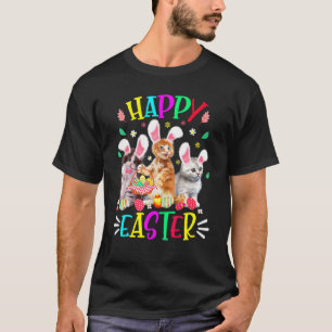 Frohe Ostern Drei Katzen Hasenohren  Katze  Ostert T-Shirt