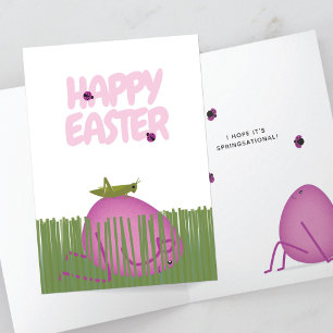 Frohe Ostern Ei im Versteck Frühlings Szene Karte