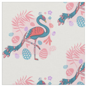 frohe Ostern Ei Pfau Retro Stoff