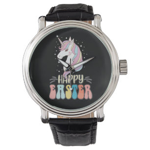 Frohe Ostern Einhorn Hase Kaninchen Eier Armbanduhr