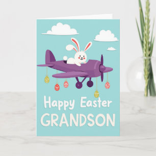 Frohe Ostern Enkel Spaß Flugzeug Karte