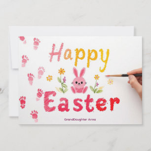 Frohe Ostern Enkelin farbenfrohe Karte