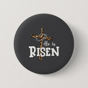 Frohe Ostern Er Ist Auferstanden Jesus Leopard Chr Button