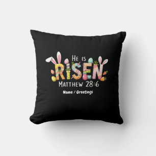 Frohe Ostern! Er ist zum Feiern Jesu Christi ersch Kissen