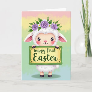 Frohe Ostern Erstes Schaf Grußkarte Karte