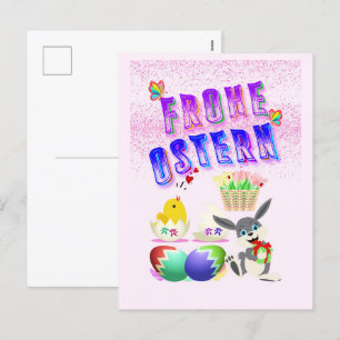 Frohe Ostern Feiertagspostkarte