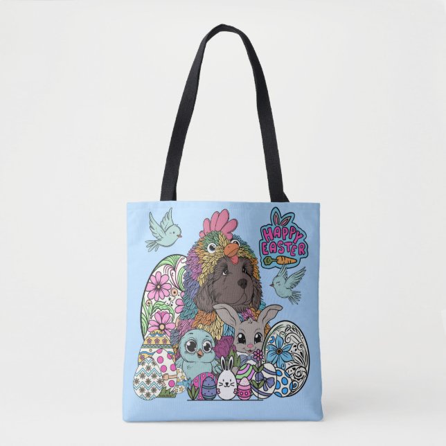 Frohe Ostern Flauschige & Feder Freunde Tasche (Vorderseite)