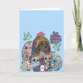 Frohe Ostern Flauschige und Feder-Freunde Karte