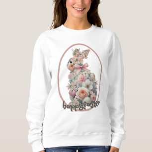 Frohe Ostern Florales Osterhase Florales Osterhäsc Sweatshirt