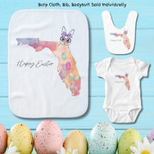 Frohe Ostern Florida State Pastell-Eier und Hase