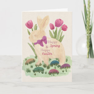 Frohe Ostern & Fröhliche Ostergrüße Karte mit Hase