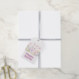 Frohe Ostern Frühlingsdesign - Süßer Osterhase Geschenkanhänger
