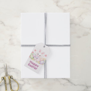 Frohe Ostern Frühlingsdesign - Süßer Osterhase Geschenkanhänger