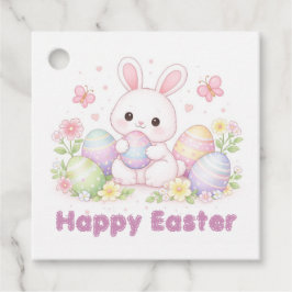 Frohe Ostern Frühlingsdesign - Süßer Osterhase Geschenkanhänger