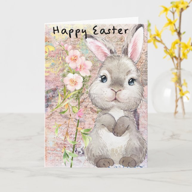 Frohe Ostern für die Enkelin Karte (Gelbe Blume)