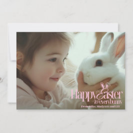 Frohe Ostern für jeden Pink Text Custom Oaster Feiertagskarte