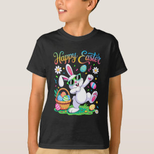 Frohe Ostern für Jungen Mädchen Kinder Dabbing Bun T-Shirt