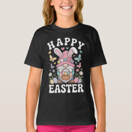 Frohe Ostern Gnom Mit Hasenohren Bunte Eier T-Shirt