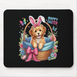 Frohe Ostern Golden Doodle Hunde Liebhaber Ostern Mousepad