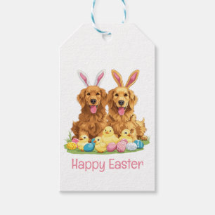 Frohe Ostern Golden Retriever Hunde Hasenohren Geschenkanhänger