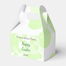 Frohe Ostern graue grüne Tupfen Familienname
