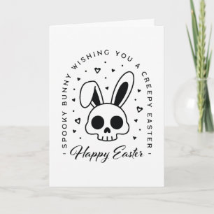 Frohe Ostern gruselige Wünsche spooky bunny Feiertagskarte