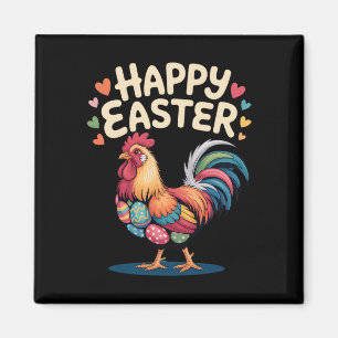 Frohe Ostern Hahn Hühnerfarm Leben Geflügel Liebha Magnet