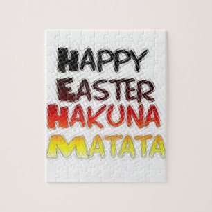 Frohe Ostern: Hakuna Matata Textartdesign