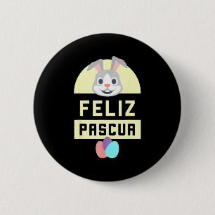 Frohe Ostern happy easter spanisch Sprache Hase F Button