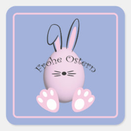 Frohe Ostern Happy Oaster Quadratischer Aufkleber