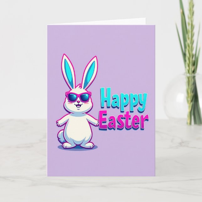Frohe Ostern Häschen Freund Karte (Vorderseite)