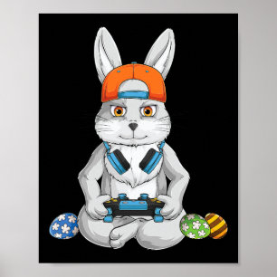 Frohe Ostern Hase Ei Lustig Jungen Mädchen Kinder Poster