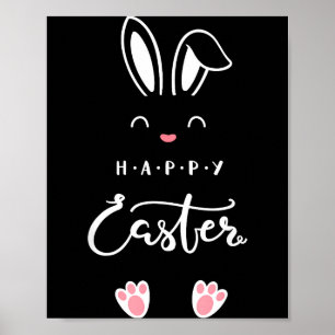 Frohe Ostern Hase Frühling Ostern Ei Ostern Männer Poster