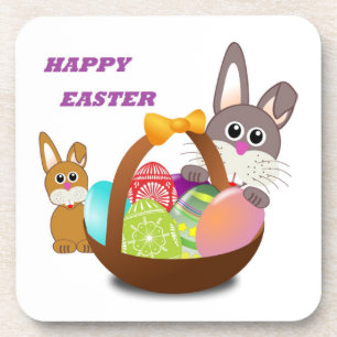 "FROHE OSTERN" HASE GETRÄNKEUNTERSETZER