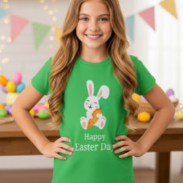 Frohe Ostern Hase Karotte Jugend T-Shirt
