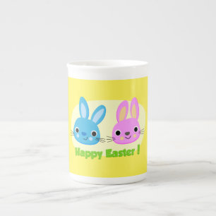 "FROHE OSTERN" HASEN PROZELLANTASSE