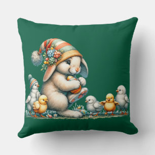 FROHE OSTERN HASEN T-Shirt Kissen
