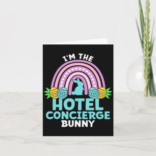 Frohe Ostern ich bin das Hotel-Concierge-Eichhörnc Karte