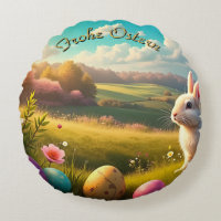 Frohe Ostern in einer Frühlingslandschaft