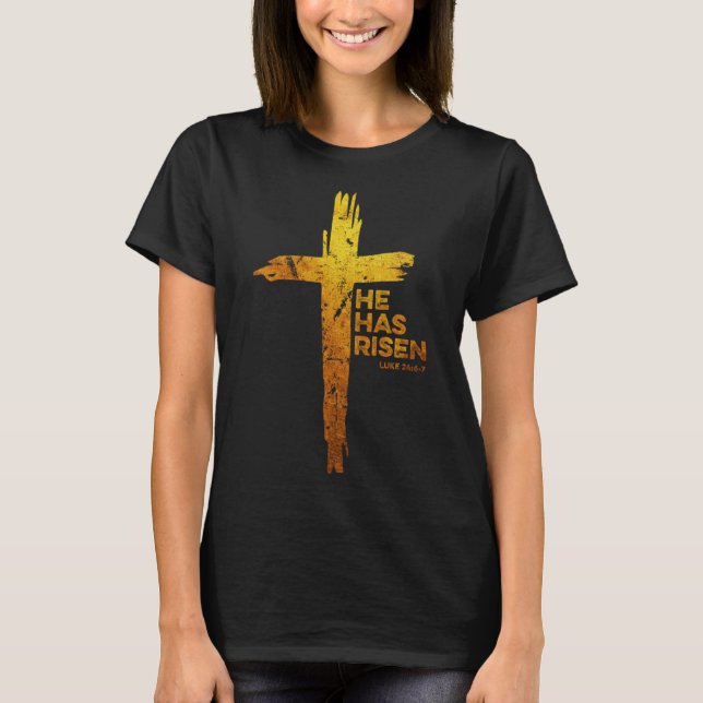 Frohe Ostern Jesus hat er die religiösen Christen T-Shirt (Vorderseite)