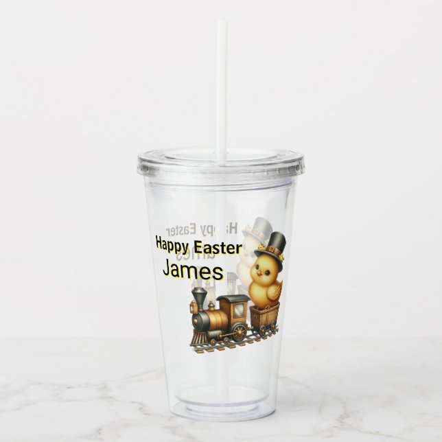 Frohe Ostern Jungen  Acryltrinkbecher (Vorderseite)