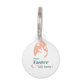 Frohe Ostern – Kaninchen & Ei Florales Design Haustiermarke