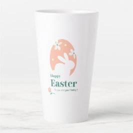Frohe Ostern – Kaninchen & Ei Florales Design Milchtasse