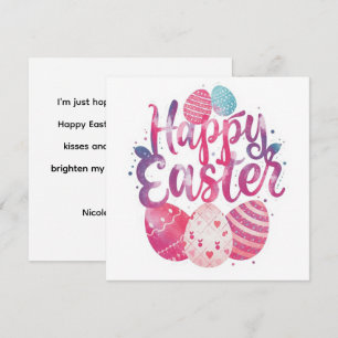 Frohe Ostern Karte Bunte personalisierte Karte