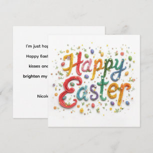 Frohe Ostern Karte Bunte personalisierte Karte