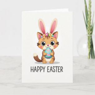 Frohe Ostern Katzenfreund-Grußkarte Karte