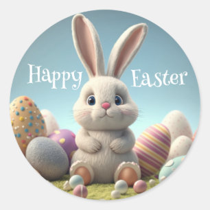 Frohe Ostern Klassischer Rundumaufkleber Runder Aufkleber
