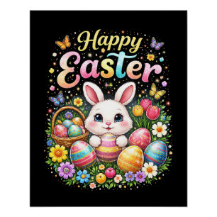Frohe Ostern kleiner Hase Poster